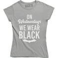 thumbnail image 1 of On Wednesdays We Wear Black Bat Graphic Design Women's T-Shirt, 1 of 4