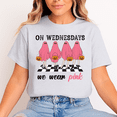 thumbnail image 1 of On Wednesdays We Wear Pink Ghost Halloween T-Shirt Unisex Funny Spooky Tee - Gift for Halloween, 1 of 2