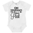 thumbnail image 1 of On Wednesdays We Wear Pink Girly Bodysuit Jumper Girls Infant Baby Brisco Brands 6M, 1 of 6