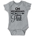 thumbnail image 1 of On Wednesdays We Wear Pink Girly Bodysuit Jumper Girls Infant Baby Brisco Brands NB, 1 of 6