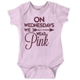 thumbnail image 1 of On Wednesdays We Wear Pink Girly Bodysuit Jumper Girls Infant Baby Brisco Brands NB, 1 of 6