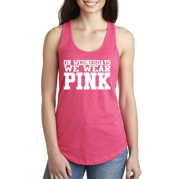 On Wednesdays We Wear Pink Racerback Tank