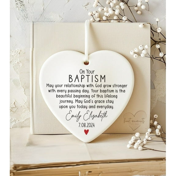 On Your Baptism Quote - Personalized Baptism Ornament - Custom Christening Gift