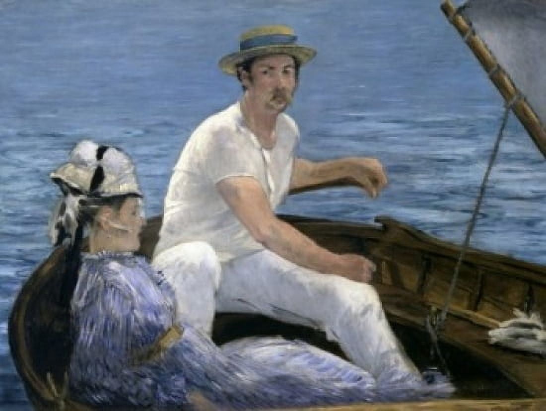 On a Boat (En Bateau) 19th C Edouard Manet (1832-1883French) Canvas Art - Edouard Manet (24 x 36)