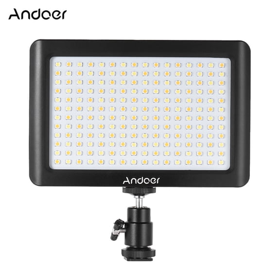 On-camera Andoer Mini Portable Dimmable Studio Video Photography LED Light Panel Lamp 3200K/6000K 192pcs Beads For DSLR Camera DV Camcorder