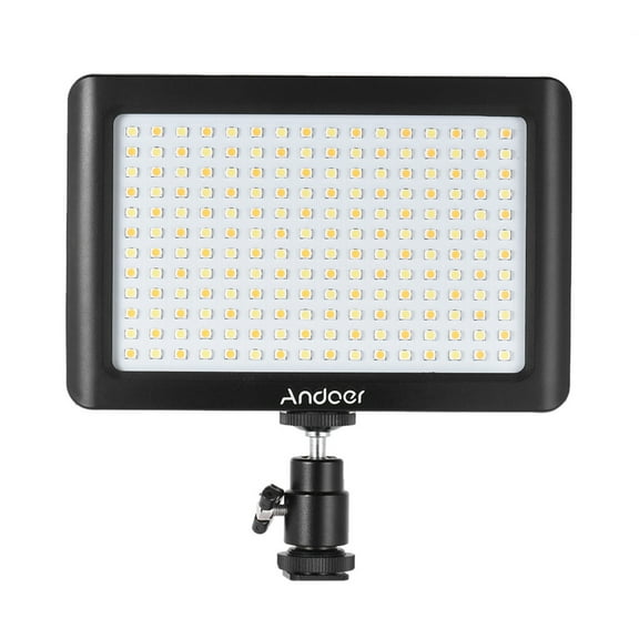 On-camera Andoer Mini Portable Dimmable Studio Video Photography LED Light Panel Lamp 3200K/6000K 192pcs Beads For DSLR Camera DV Camcorder