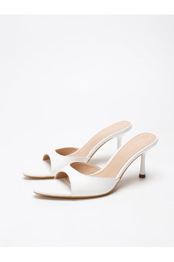 [On feet& in love] Comfortable Satin Pointed Toe Heel Mules for All-Day Wear