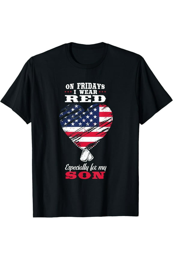 On fridays I wear red red friday military T-Shirt