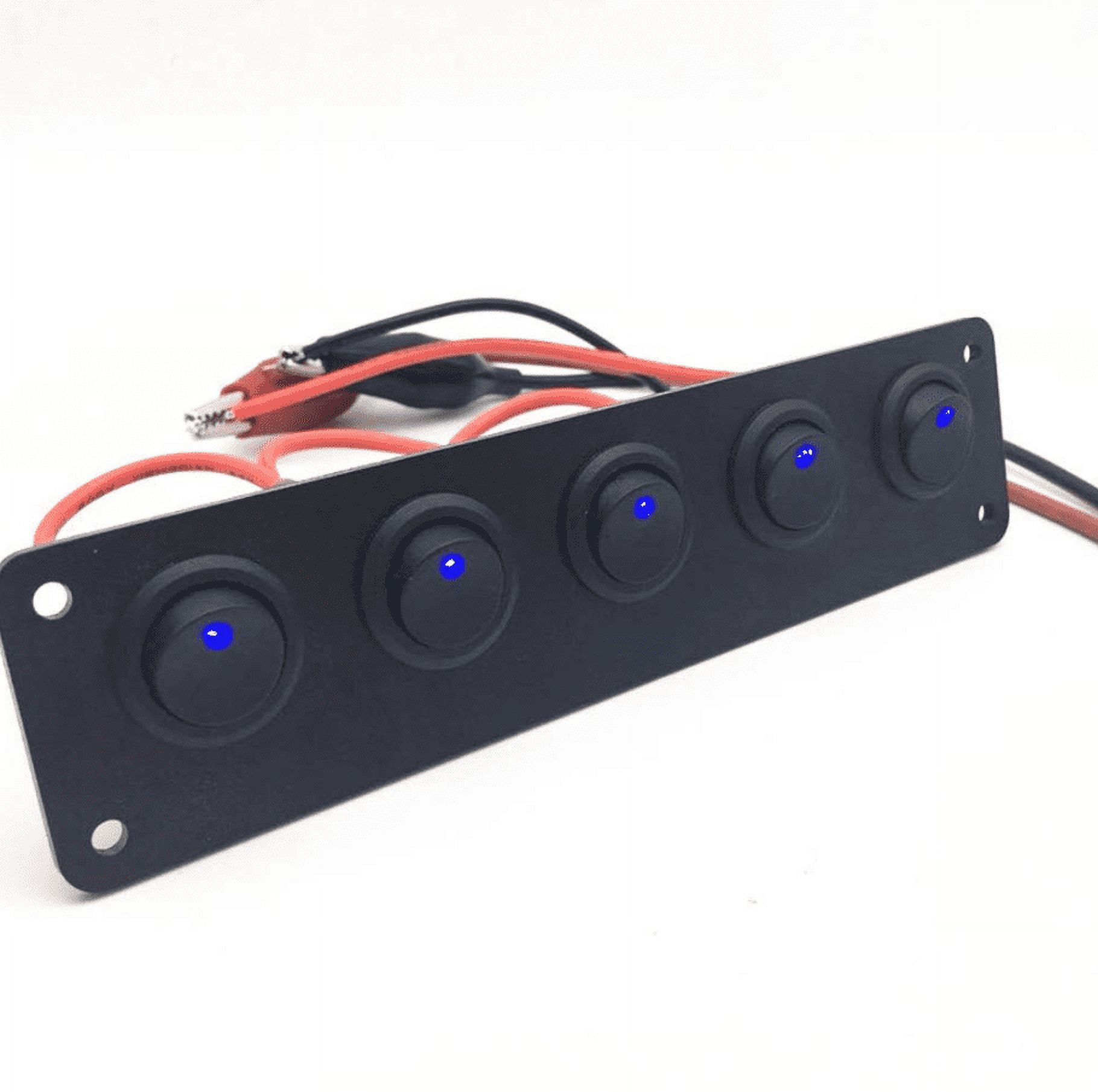 Onoff Toggle Switches 5 Gang Rocker Switch Panel 5 Gang Switch Panel