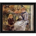 thumbnail image 1 of On the Balcony of Eugene Manet's Room at Bougival 34x28 Large Black Ornate Wood Framed Canvas Art by Berthe Morisot, 1 of 2