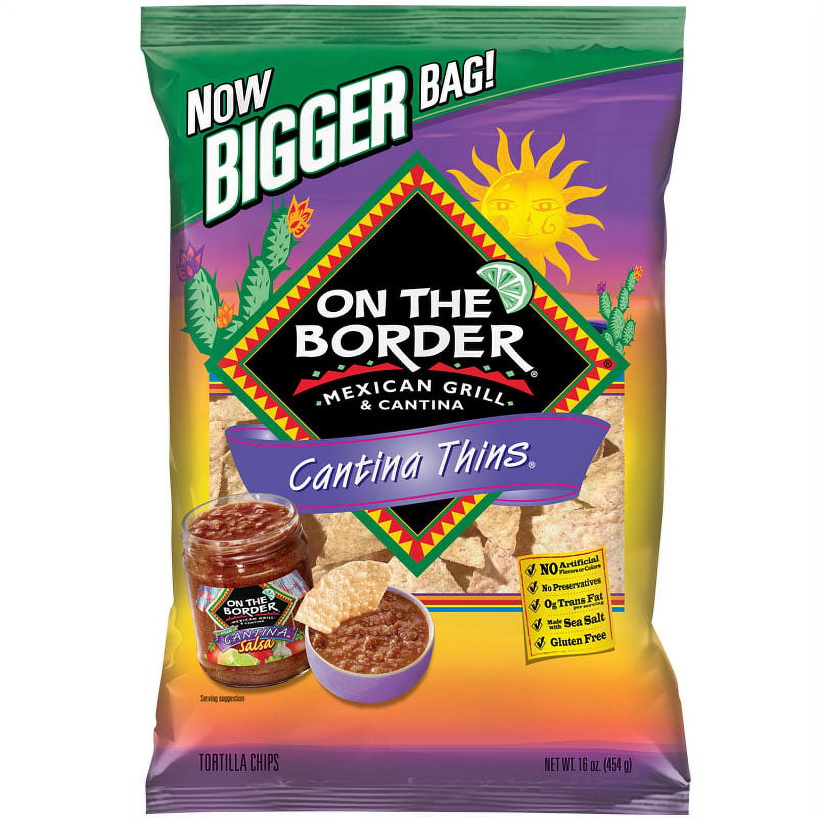 On the Border Mexican Grill & Cantina Thins Tortilla Chips, 16 oz.