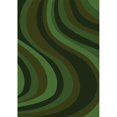 thumbnail image 1 of On the Curve Green 5 ft.4 in. x 7 ft.8 in.  WearOn Nylon Machine Tufted- Cut Pile Whimsy Rug, 1 of 1