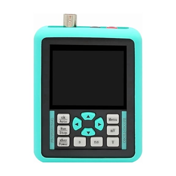 On-the-Go 120MHz Digital Oscilloscope with 2.4-Inch Screen, Handheld, 1-Channel, Signal Generator, Cyan DS01511