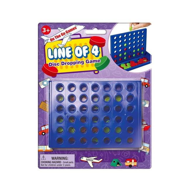 On the Go Games 9106861 Line of 4 Disc Dropping Games, Blue - Pack of ...