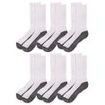 thumbnail image 1 of On the Go Men's Crew Socks (6 Pair Pack, White with Medium Grey Sole), 1 of 4