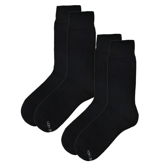 On the Go Men's Dress Socks (2 Pair Pack, Black)