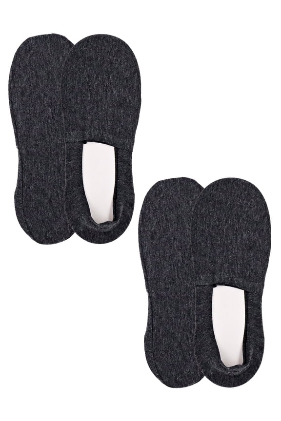 On the Go Men's Loafer Liner (2 Pair Pack, Heather Grey, Size L)
