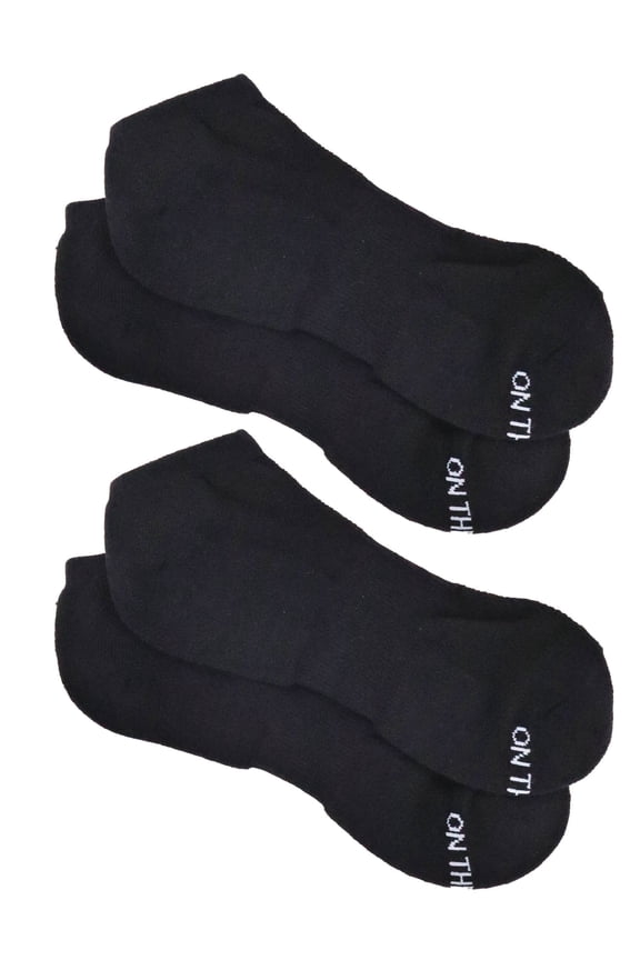 On the Go Men's Low Cut Socks (2 Pair Pack, Black)