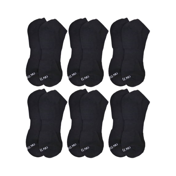 On the Go Men's Low Cut Socks (6 Pair Pack, Black)