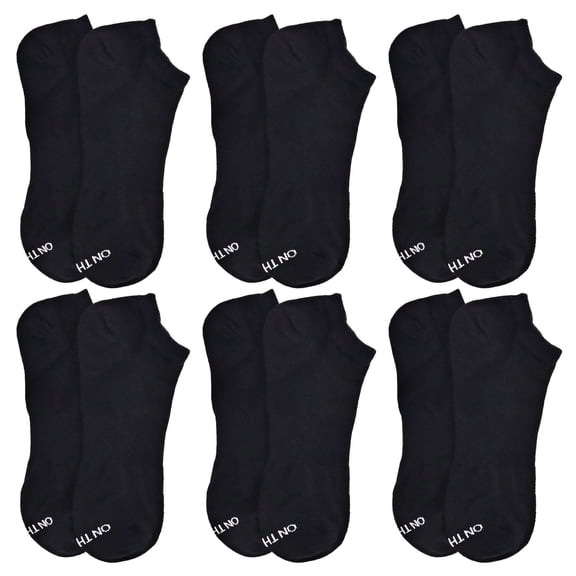 On the Go Men's Performance Socks (6 Pair Pack, Black)