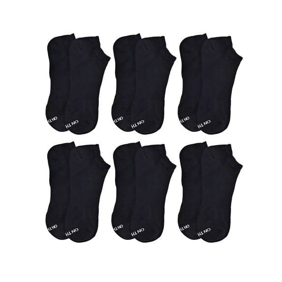 On the Go Men's Performance Socks (6 Pair Pack, Black)