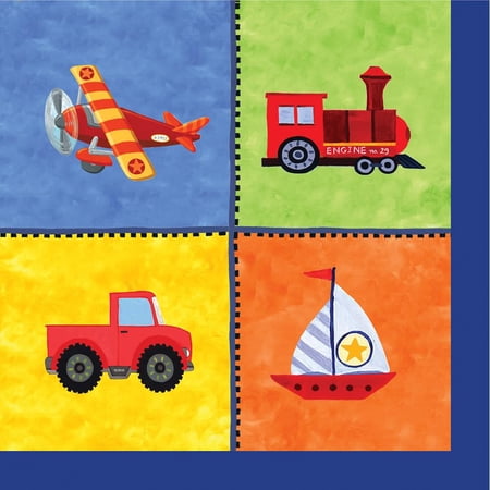 On the Go Transportation Party Beverage Napkins (16 ct)