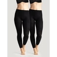 thumbnail image 1 of On the Go Women's Ankle Tights Black Medium 2 Pair Pack, 1 of 5