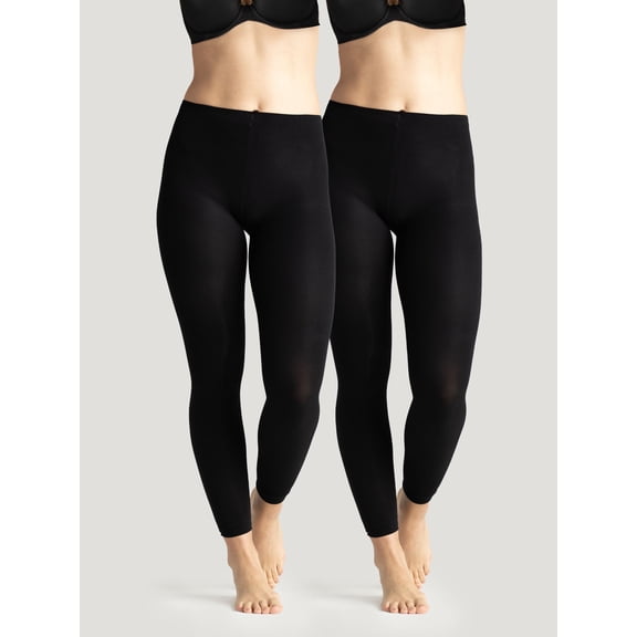 On the Go Women's Ankle Tights Black Medium 2 Pair Pack