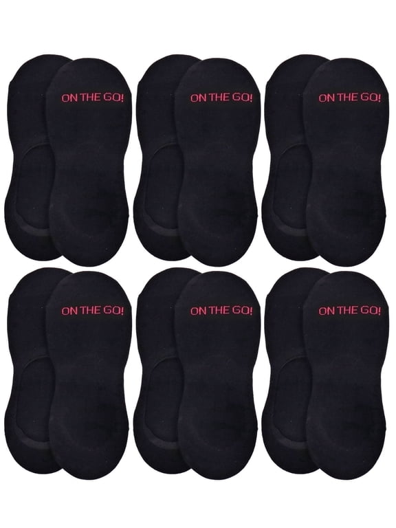 Women's Athletic Liner (6 Pair Pack, Black)