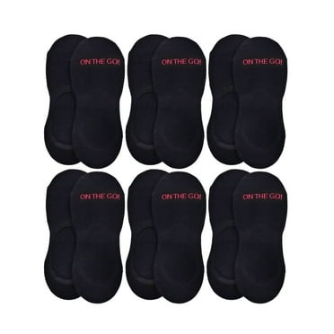 On the Go Women's Athletic Liner (6 Pair Pack, Black)