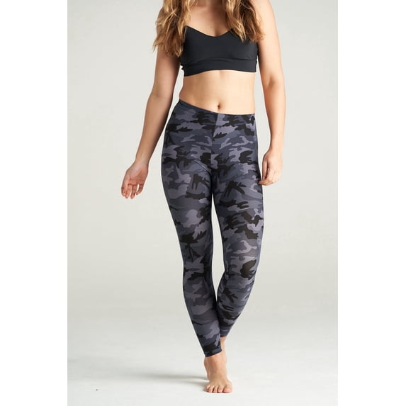 On the Go Women’s Camo Leggings (1 Pair, Grey Camo, Size S-M)