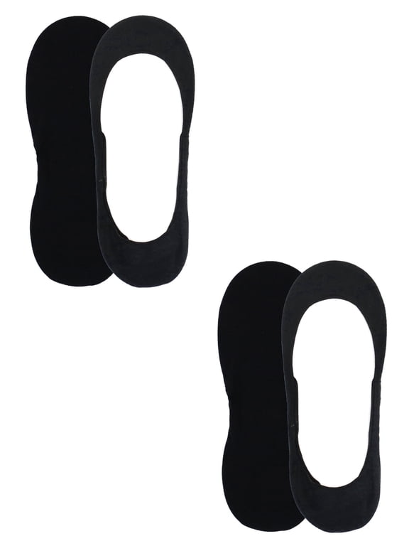 Women's Extra Low Cut Liner Socks (2 Pair Pack, Black)