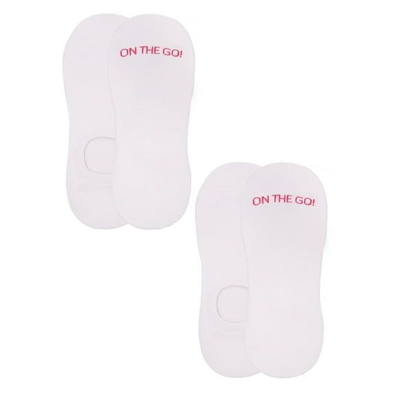 On the Go Women's Invisible Socks (White Solid)