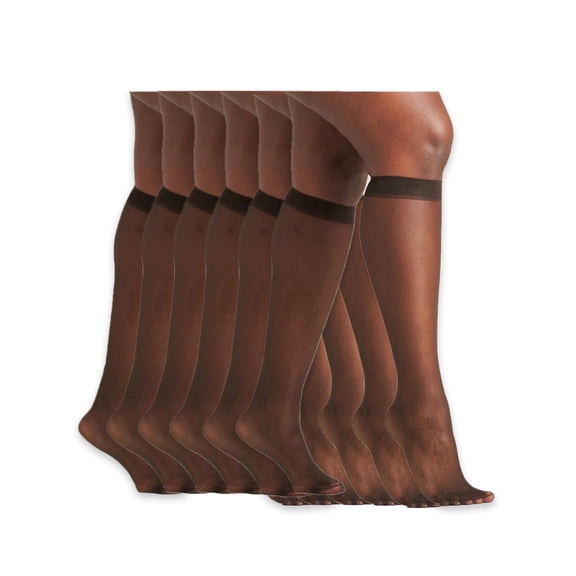 On the Go Women's Knee Highs (6 Pair Pack, Jet Black)
