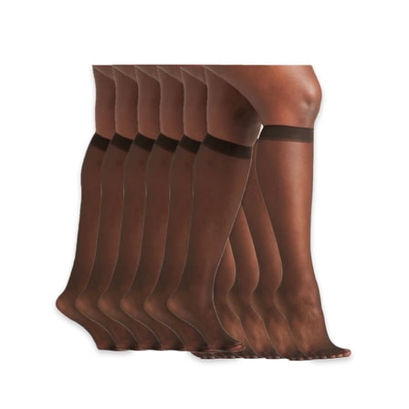 On the Go Women's Knee Highs (6 Pair Pack, Jet Black)