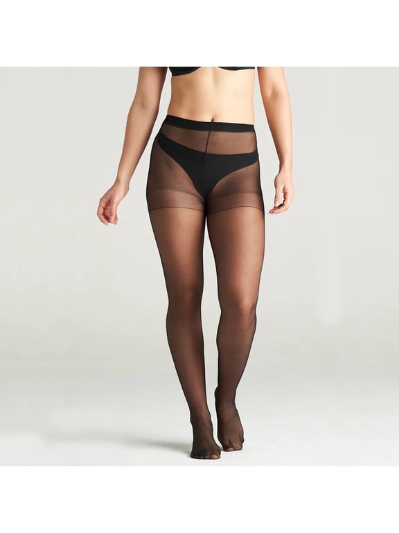 Women's Light Support Sheer Pantyhose (1 Pair, Off Black, Size B)