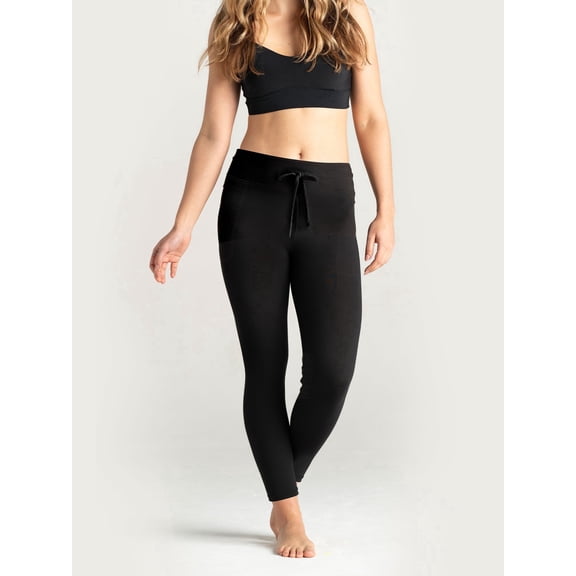 On the Go Women's Lounge Leggings (1 Pair, Black, Size S-M)