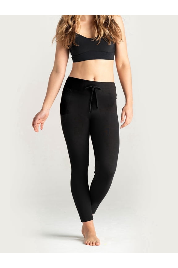 On the Go Women's Lounge Leggings (1 Pair, Black, Size S-M)