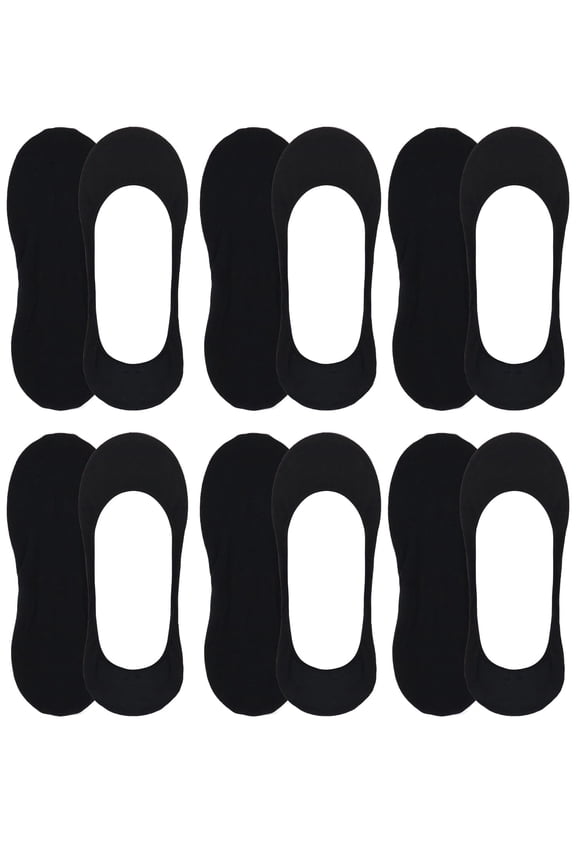 On the Go Women's Low Cut Liner Socks (6 Pair Pack, Black)