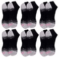 thumbnail image 1 of On the Go Women's Cushion Low Cut Socks (6 Pair Pack, Black with Grey Speckle Heel and Toe), 1 of 3