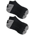thumbnail image 1 of On the Go Women's Low Cut Socks (Black Grey Knitted Heel Toe, 2 Pair), 1 of 2