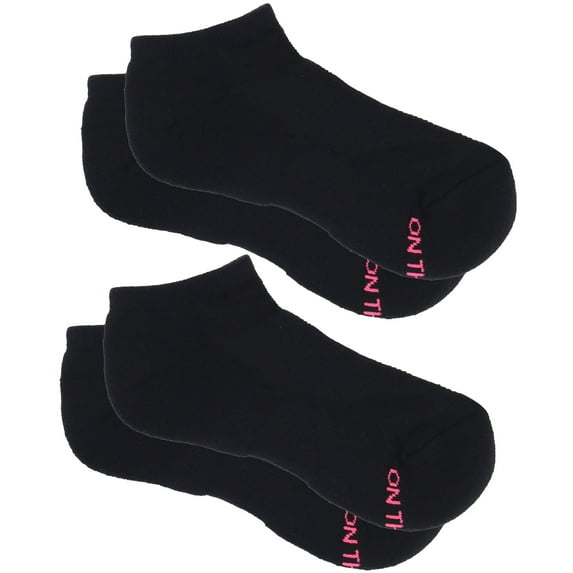 On the Go Women's Low Cut Socks (Black Solid, 2 Pair)