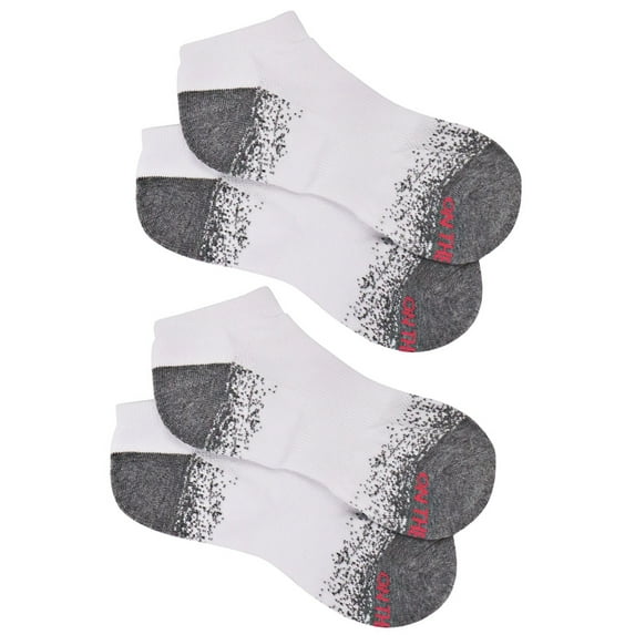 On the Go Women's Low Cut Socks (White Grey Confetti Heel Toe, 2 Pair)
