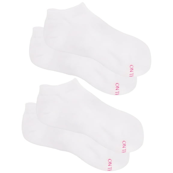 On the Go Women's Low Cut Socks (White Solid, 2 Pair)