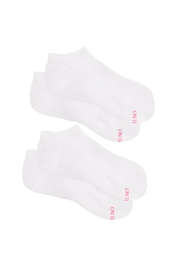 On the Go Women's Low Cut Socks (White Solid, 2 Pair)