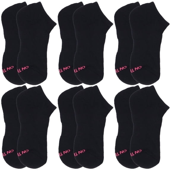 On the Go Women's Performance Socks (6 Pair Pack, Black)