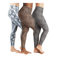 thumbnail image 1 of On the Go Women's Supersoft Fashion Leggings Multipack (3 Pair Pack, Brown/Grey Leopard and Snake, Size 3X-5X), 1 of 6