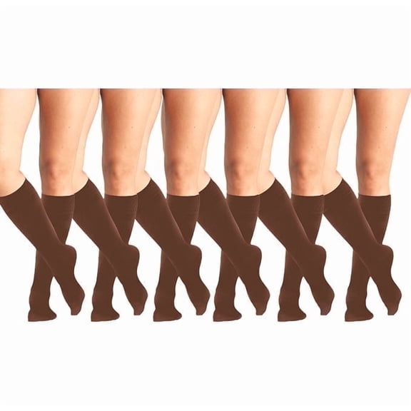 On the Go Women's Trouser Socks (6 Pair Pack, Coffee)