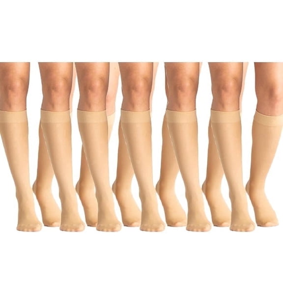 On the Go Women's Trouser Socks (6 Pair Pack, Nude)