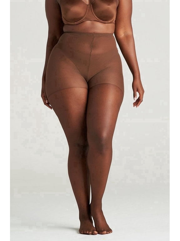Women's Ultra Sheer Pantyhose (1 Pair Pack, Jet Brown, Size 2)